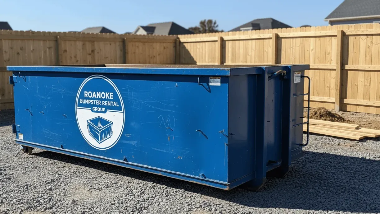 15 Yard Dumpster roll-off container in Roanoke, VA 15 Yard Dumpster roll-off container in Roanoke, VA