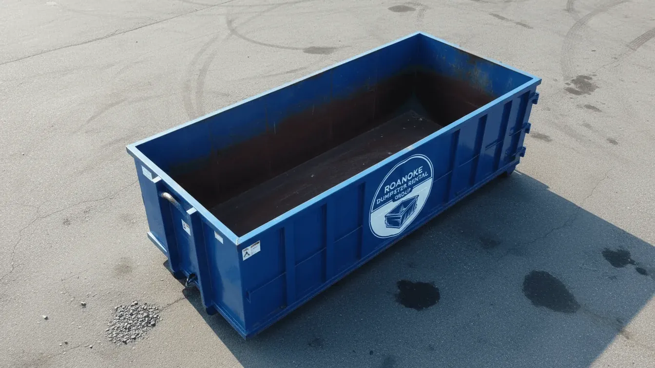 Heavy debris container loaded with concrete and masonry in Roanoke, Virginia Heavy debris container loaded with concrete and masonry in Roanoke, Virginia