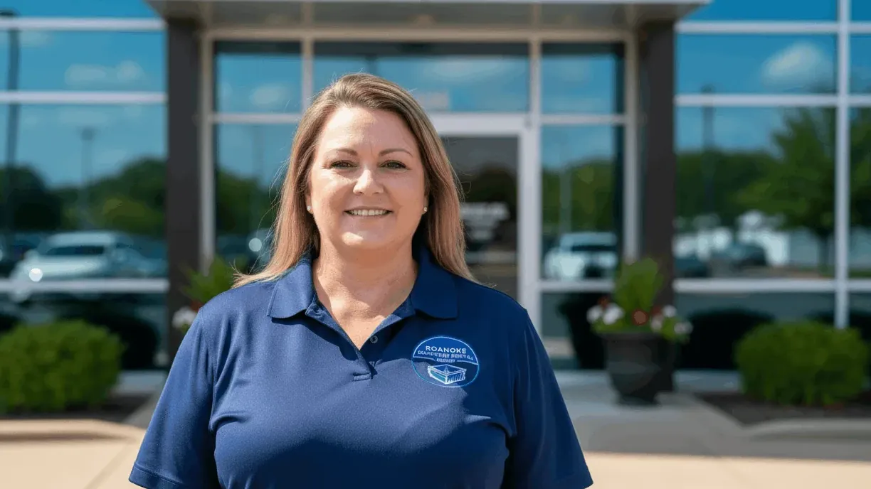The Roanoke Dumpster Rental Group office, booking roll-off containers across the Roanoke Valley by phone The Roanoke Dumpster Rental Group office, booking roll-off containers across the Roanoke Valley by phone