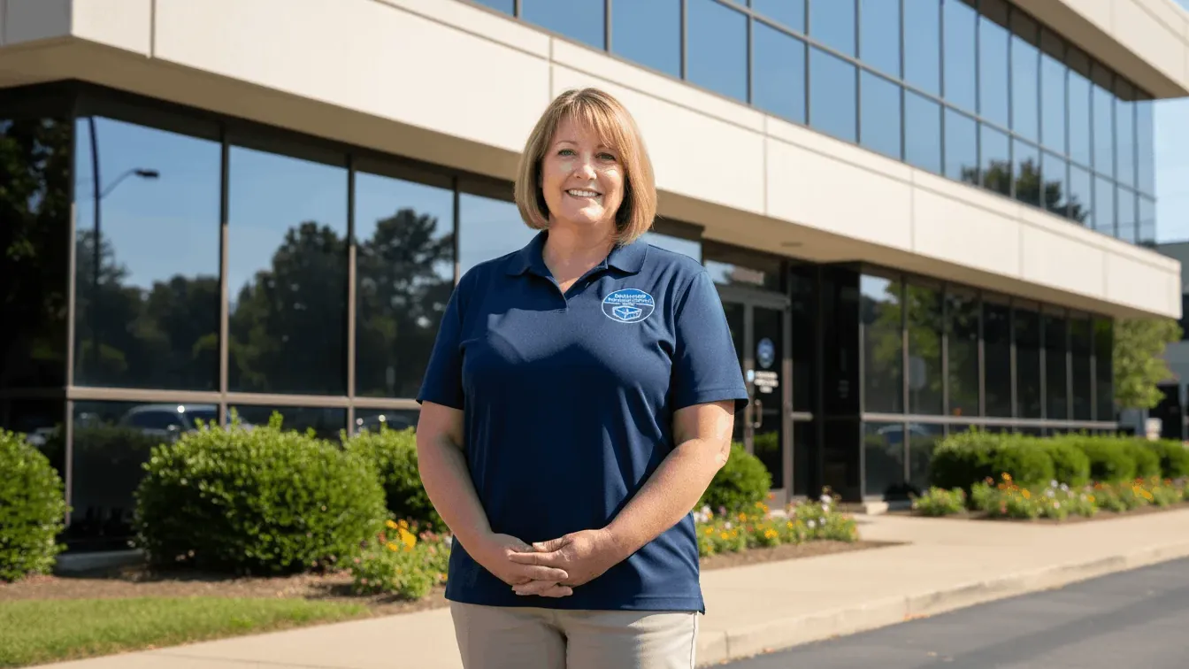 A Roanoke Dumpster Rental Group team member answering customer questions about container sizes by phone A Roanoke Dumpster Rental Group team member answering customer questions about container sizes by phone